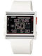 Casio Дигитален Мъжки Ръчен Часовник 36mm Автоматичен с Бяла Каучукова Каишка