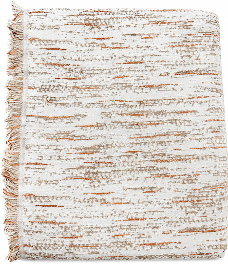 Xionoula Home Three-Seater Sofa Throw Jacquard 180x300cm Orange