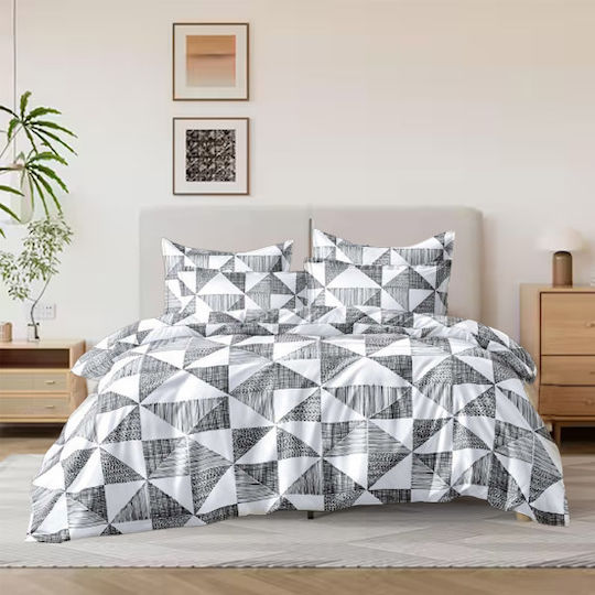 SpitiBazaar Σετ Σεντόνια Υπέρδιπλα με Λάστιχο 160x200+30εκ. Πολύχρωμο (4τμχ)