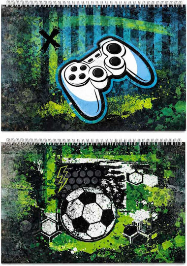 Graffiti Drawing Pad Boy Xscape 30 Sheets 21x29.7cm 269182 Two Designs