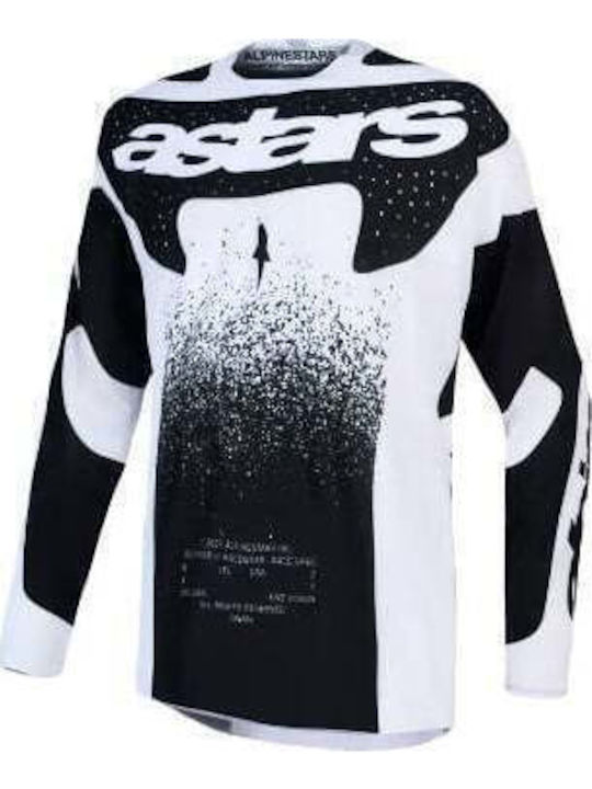 Motocross Riding Jersey Alpinestars Techstar Swan White Black