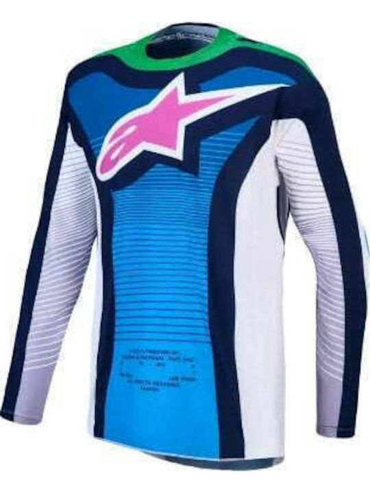 Motocross Reittrikot Alpinestars Techstar Maven Weiß Bl Gn