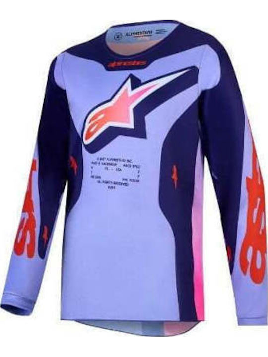 Kids Motocross Jersey Alpinestars Fluid Hunt Pur Pnk