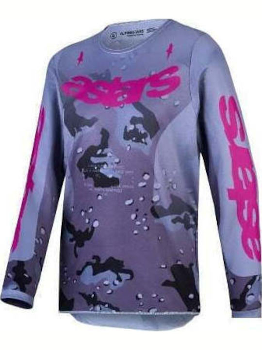 Tricou Motocross Copii Alpinestars Fluid Lone Gy Camo Pu