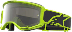 Motocross-Schutzbrille Alpinestars Vision 5 Rora Schwarz Gelb Fluo Spiegel-Silber Motocross-Schutzbrille Alpinestars Vision 5 Rora Schwarz Gelb Fluo Spiegel-Silber