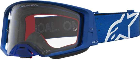 Ochelari De Motocross Alpinestars Supertech Vesta Alb Alb Clar