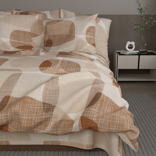 Charalambidis Textiles Salonica Pillowcases Set Terracotta 52x72cm
