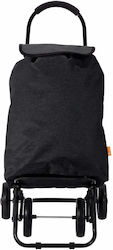 Metallic Shopping Trolley Foldable Black 35x55x...