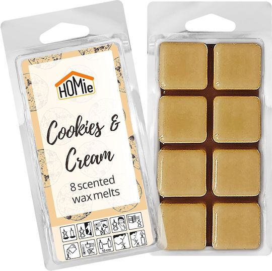Αρωματικό Wax Melt Cookies & Cream Σετ=8 Κύβοι 80gr Homie 57483