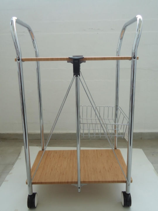 keleman Металик Сребрист Кухненски Тролей 61x40.5x95см 8070/ТЕ