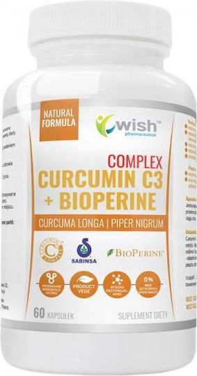 Wish Pharmaceutical Curcumin C3 + Bioperine Complex 60 κάψουλες