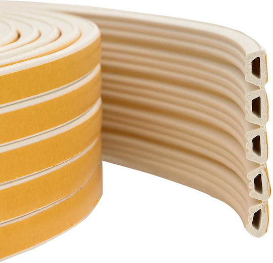 vidaXL Door Draft Stopper Rubber Window in White Color 0.6cm