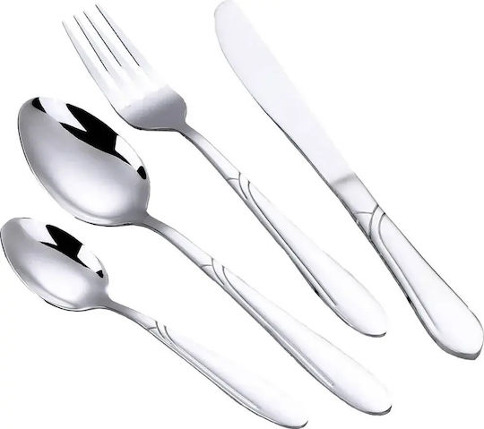 Myria Set de Tacâmuri Inoxidabile Argintii 24 Bucăți