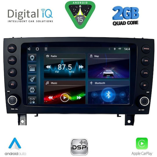 Digital IQ Car Audio System for Mercedes-Benz SLK 2004-2010 Bluetooth USB WiFi GPS Apple CarPlay Android Auto with 8" Touch Screen