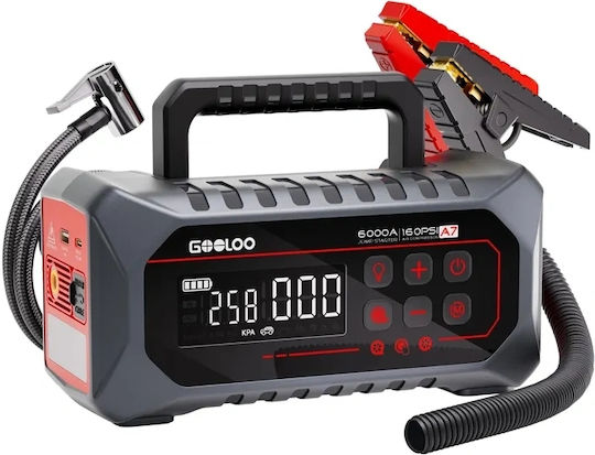 Gooloo A7 Portabil Starter cu Baterie pentru Automobil și Motocicletă 6000mAh cu Power Bank / USB / Pompă / Obiectiv 12V