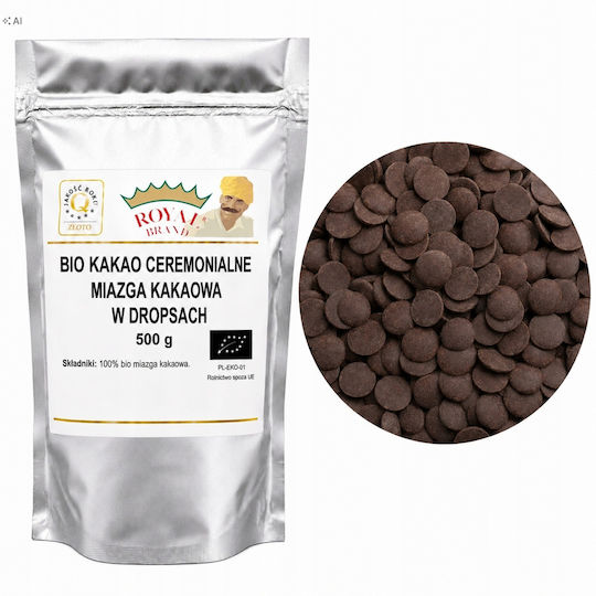 Organic Ritual Cocoa Drops 500 G 100% Pure Cocoa Mass Certyfikowane Bio