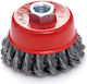 Front Steel Brush M14 Tagred 75 Mm Braided Wire Ta4098