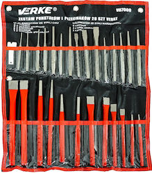 Set Chisels Punches Center Punches 28 Pieces Case Verke V87000