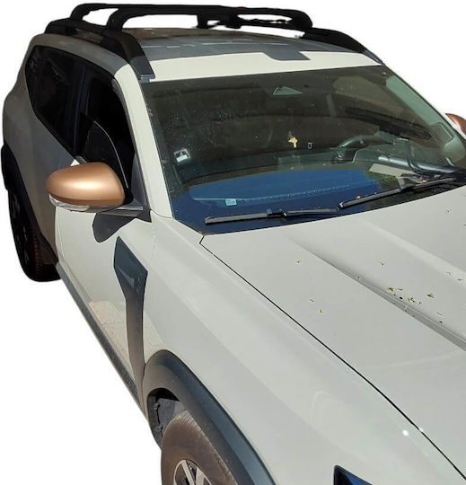 Nordrive Autodachträger Aluminium für Citroen CX Dacia Duster 2024 mit Dachträgerfüßen und Schloss Schwarz