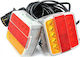 SPV T LED Towing Lights for Car Trailer Magnet 12/24V 2 Pieces