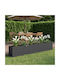 vidaXL Garten Pflanzgefäß Metallisch Schwarz 360x40x60cm