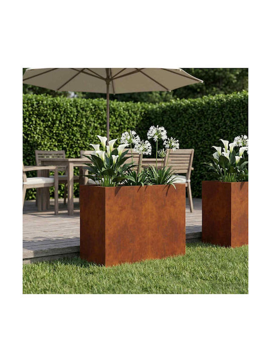 vidaXL Garten Pflanzgefäß Metallisch Rost 80x40...