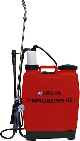 Agrokal Macboss Ψεκαστήρας Πλάτης με Χωρητικότητα 16lt σε Λευκό χρώμα