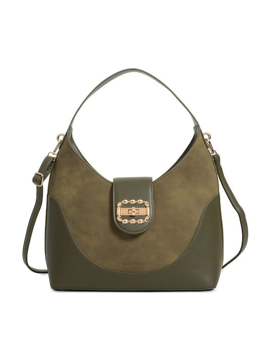 Bag to Bag Women's Flap Bag Suede Green