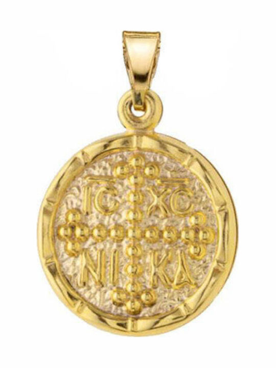 Kontopoulos Pendant Kids Charm Constantine Coin Gold 14K K001BJ14