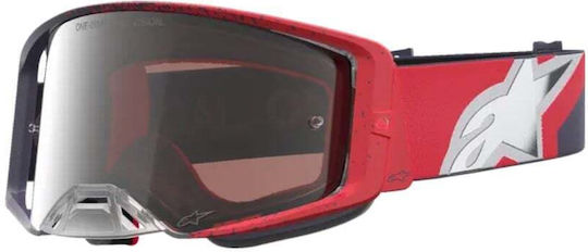 Μάσκα Motocross Alpinestars Supertech Hiten Blk Red Mir Mirror-silver
