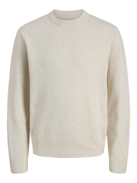 Jack & Jones Πουλόβερ Μακρυμάνικο Cloud Dancer