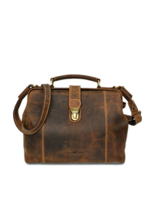 Greenburry Women's Leather Shoulder Bag Brown