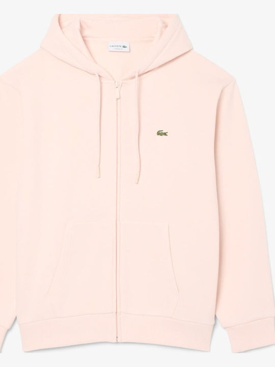 Lacoste Geacă cu glugă Somon