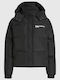 Short Women's Puffer Jacket for Winter Black