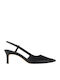 Alora Leather Heels with Mid Heel Black