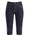 Celestino Capri din Denim pentru Damă Strass Slim Fit Albastru Închis