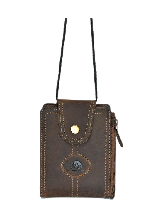 Greenburry Geantă bărbătească de umăr / tip crossbody din piele maro