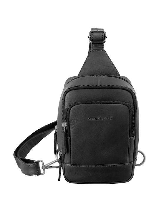 Geantă bărbătească din piele de umăr / tip crossbody Bej