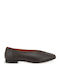 Leather Women's Ballerina Shoes In Brown Colour