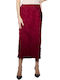 Midi Burgundy Skirt