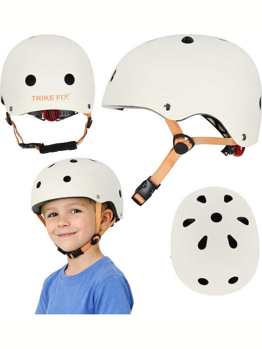 ikonka Kids Helmet for Bike & Scooter Beige