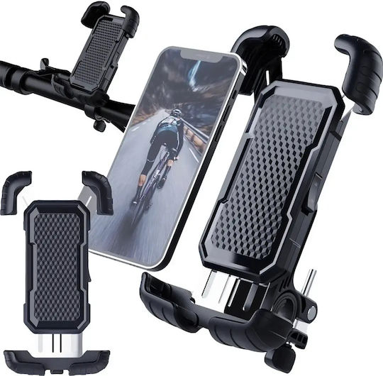 Anti Vibration 360° 4 Point Lock Bicycle & Motorcycle Mobile Phone Holder