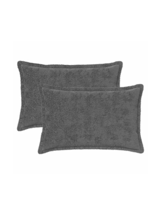vidaXL Față De Pernă Houten Gri Închis 50x30cm