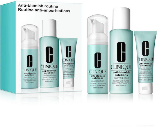 Clinique ANTI BLEMISH ROUTINE Set Îngrijire pentru Curățare Facială 3 Bucăți