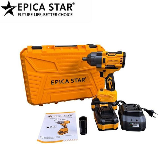 Epica Star EP-11187 Bürstenloser Schlagschrauber Batteriebetrieb 21V 2x3Ah
