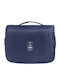 Abyz Neseser Cosmetic De Călătorie Pliabil Cu Cârlig Impermeabil Cu Compartimente Multiple Albastru 24x19cm