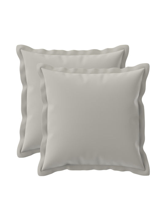 vidaXL Dekorativer Kissenbezug Houten Grau 45x45cm