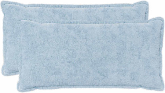 vidaXL Decorative Pillow Case Houten Light Blue 80x40cm