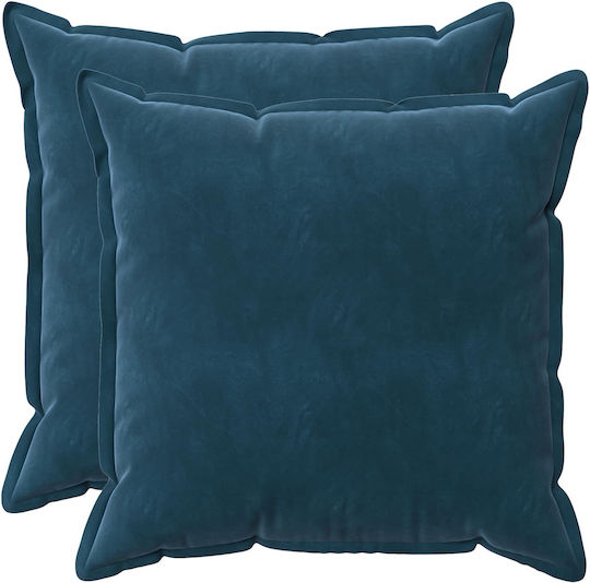 vidaXL Față De Pernă Houten Albastru 2 Bucăți 60x60 Cm vidaXL Față De Pernă Houten Albastru 2 Bucăți 60x60 Cm
