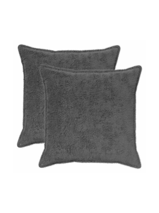 vidaXL Față De Pernă Houten Gri Închis 80x80 Cm